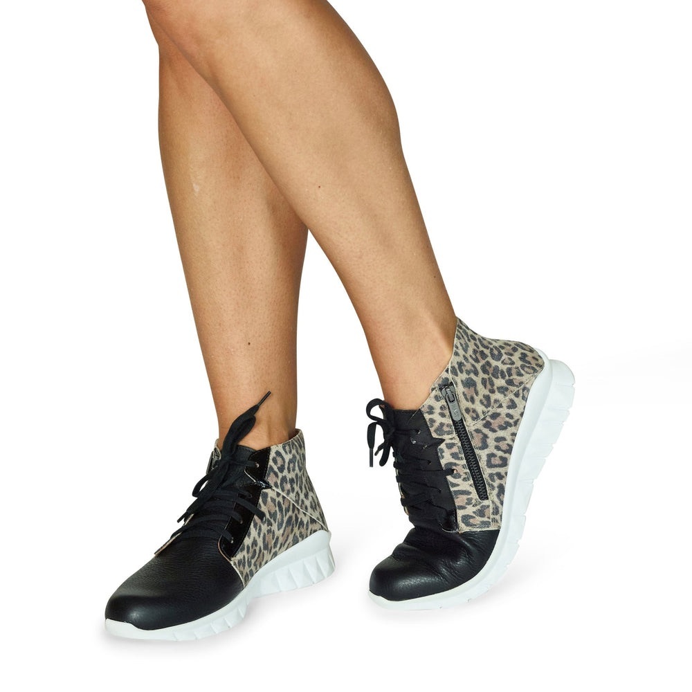 Naot Leopard Print High-Top Sneakers